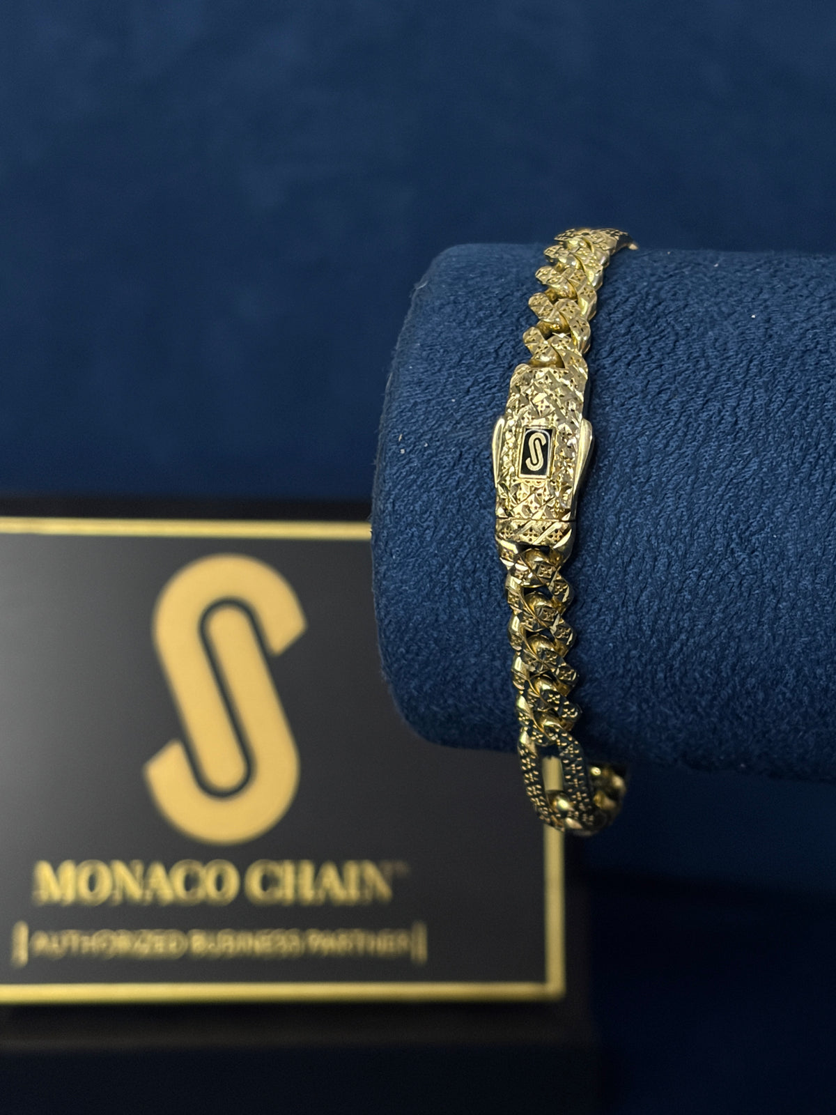 Pulso Mónaco Fígaro diamantado 6.5mm 🇲🇨