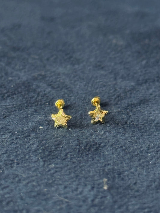 Aretes estrellas diamantado