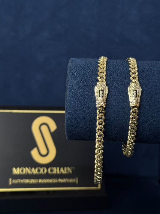 Pulso Mónaco Classic diamantado 5mm 🇲🇨
