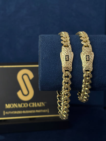 Pulso Mónaco Classic diamantada 8mm 🇲🇨