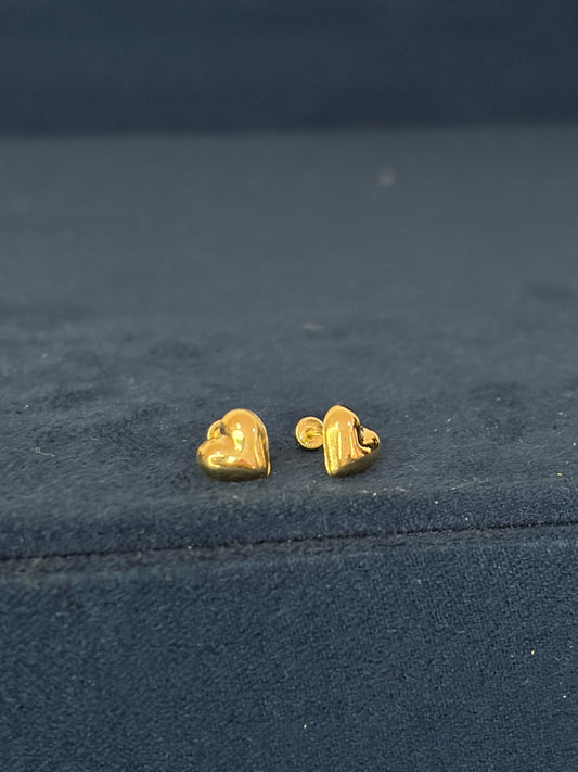 Aretes de corazon bombacho
