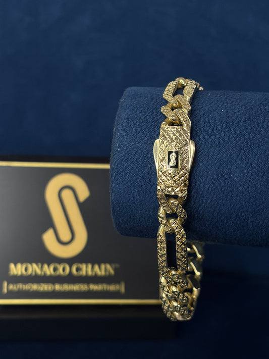 Pulso Mónaco Fígaro diamantado 9.5mm 🇲🇨