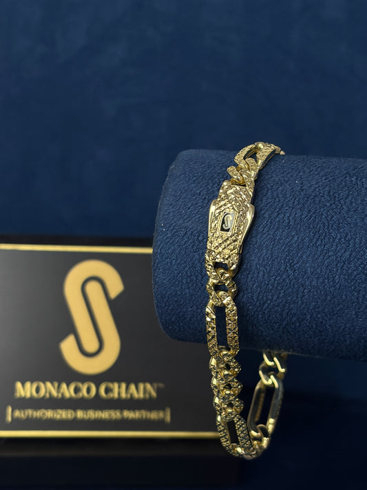 Pulso Mónaco Fígaro diamantado 8mm 🇮🇹
