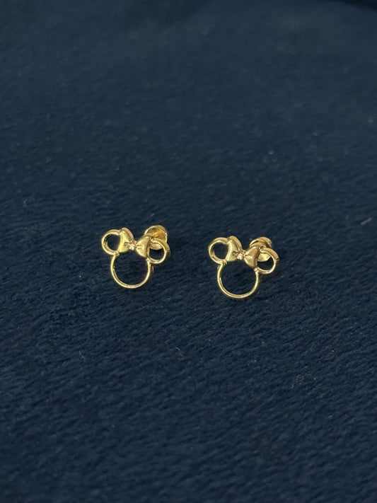 Aretes Minnie Mouse contorno.